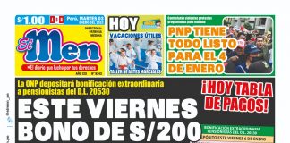 Portada impresa – Diario El Men (03012023)