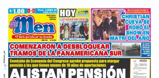 Portada impresa – Diario El Men 09-01-2023