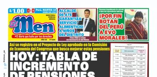 Portada impresa – Diario El Men 10-01-2023