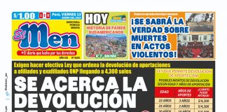 Portada impresa – Diario El Men (13/01/2023) Portada impresa – Diario El Men 13-01-2023