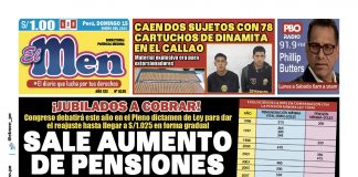 Portada impresa – Diario El Men(15-01-2023)