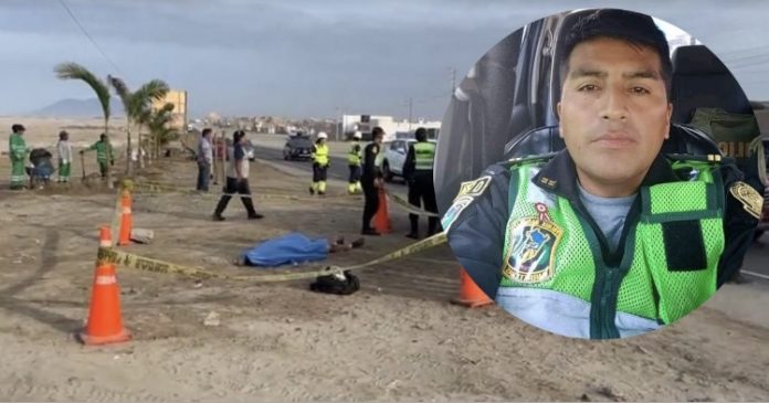 Policía muere tras ser atropellado en la Panamericana Norte