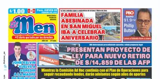Portada impresa – Diario El Men 09-02-2023