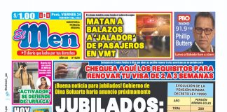Portada impresa – Diario El Men 24-02-2023