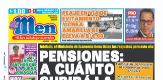 Portada impresa – Diario El Men 25-02-2023