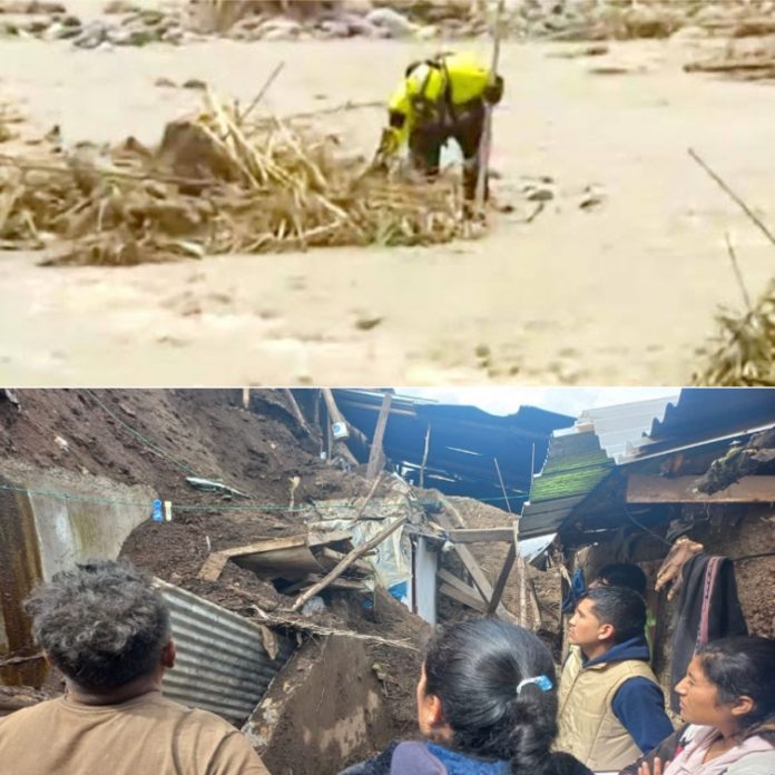 Hallan cadáver de hombre en río Lurín y tres viviendas colapsan en Pasco