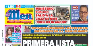 Portada impresa – Diario El Men 03-03-2023