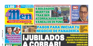 Portada impresa – Diario El Men 07-03-2023