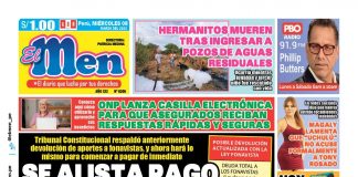 Portada impresa – Diario El Men (08/03/2023) Portada impresa – Diario El Men 08-03-2023