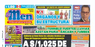 Portada impresa – Diario El Men 09-03-2023