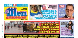 Portada impresa – Diario El Men 15-03-2023