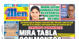 Portada impresa – Diario El Men 25-03-2023