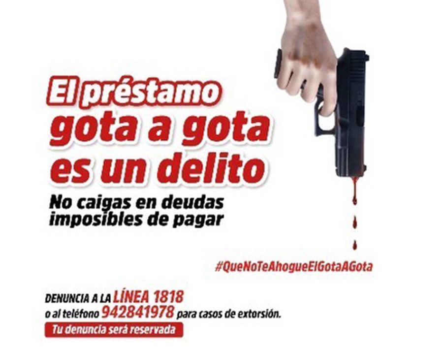 Denuncias préstamos extorsivos “gota a gota”