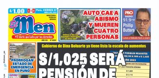 Portada impresa – Diario El Men 07-04-2023