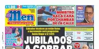 Portada impresa – Diario El Men 11-04-2023