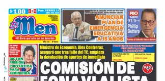 Portada impresa – Diario El Men 14-04-2023