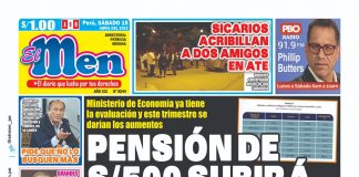 Portada impresa – Diario El Men 15-04-2023
