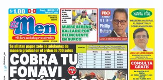 Portada impresa – Diario El Men 17-04-2023