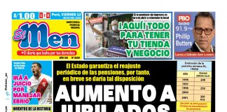 Portada impresa – Diario El Men (12/05/2023) Portada el men 12-05-2023