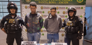 Policía detuvo a raqueteros que asaltaban bajo fachada de falsos repartidores