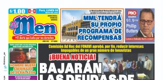 Portada impresa – Diario El Men 08-05-2023
