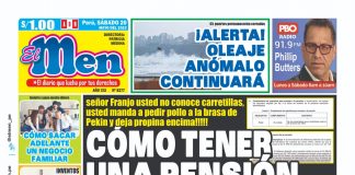Portada impresa – Diario El Men 20-05-2023