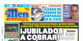 Portada impresa – Diario El Men 23-05-2023