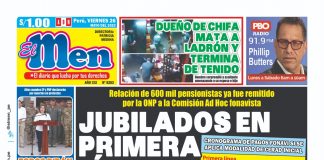 Portada impresa – Diario El Men 26-05-2023
