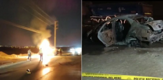 Delincuente muere quemado dentro de vehículo robado minutos antes