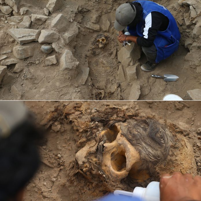 Hallan en el Rímac momia de más de 3 mil años de antigüedad