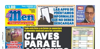 Portada impresa – Diario El Men 16-06-2023