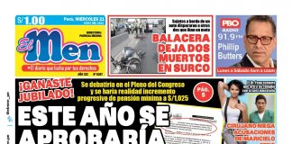 Portada impresa – Diario El Men 21-06-2023