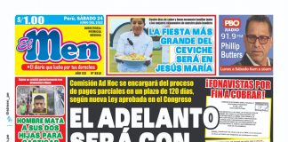 Portada impresa – Diario El Men (24/06/2023) Portada impresa – Diario El Men 24-06-2023