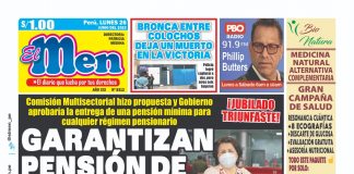Portada impresa – Diario El Men 26-06-2023