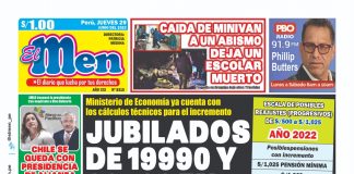 Portada impresa – Diario El Men 29-06-2023