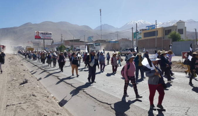 Reactivaron las protestas contra el Gobierno de Dina Boluarte en Arequipa Reactivaron las protestas contra el Gobierno de Dina Boluarte en Arequipa