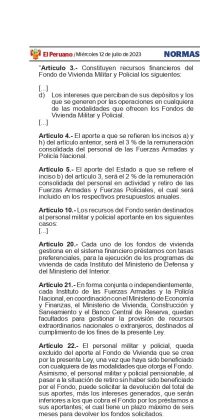 Aprueban devoluci&oacute;n de aportes para pensionistas de las FF.AA. Y PNP