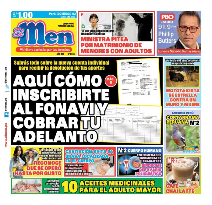 Portada impresa – Diario El Men 02-07-2023 Portada impresa – Diario El Men 02-07-2023