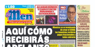 Portada impresa – Diario El Men 24-07-2023