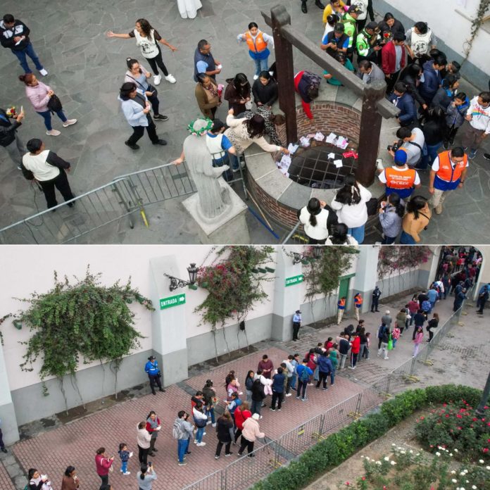 Fieles acudieron a Santa Rosa de Lima por un milagro