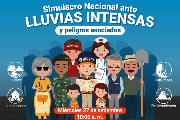 PCM recomienda a la población participar de simulacro ante lluvias intensas PCM recomienda a la población participar de simulacro ante lluvias intensas