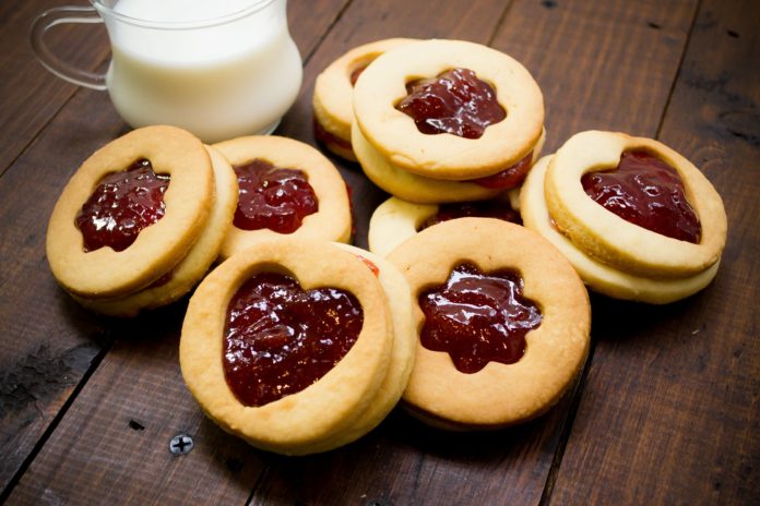 Galletas con mermelada