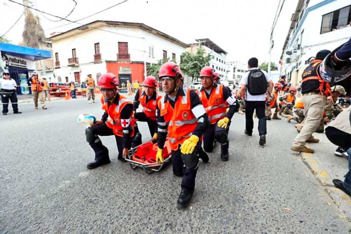 Participaron en simulacro ante lluvias intensas