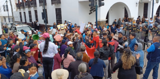 Pobladores de Chachapoyas protestan en pleno aniversario por falta de agua potable
