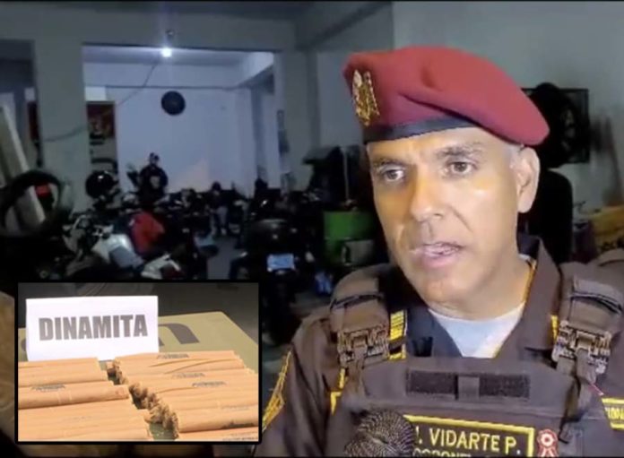 Policía interviene a dos sujetos con 57 cartuchos de dinamita