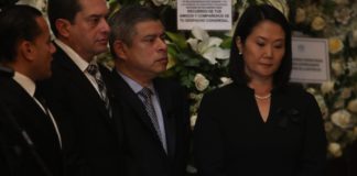 La lideresa de Fuerza Popular, Keiko Fujimori dio un emotivo discurso de despedido para su amigo Nano Guerra García