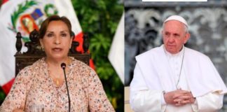 Piden a Papa no recibir a Dina Boluarte