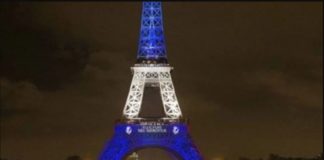 Torre Eiffel brilló con la bandera de Israel