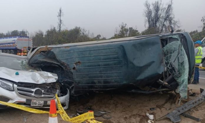 Panamericana Sur: triple choque dejó dos muertos y diez heridos