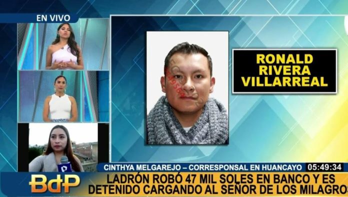 Capturan a ladrón cuando cargaba anda del Señor de los Milagros